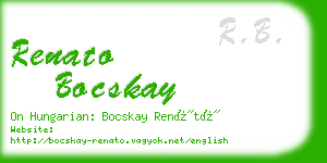 renato bocskay business card